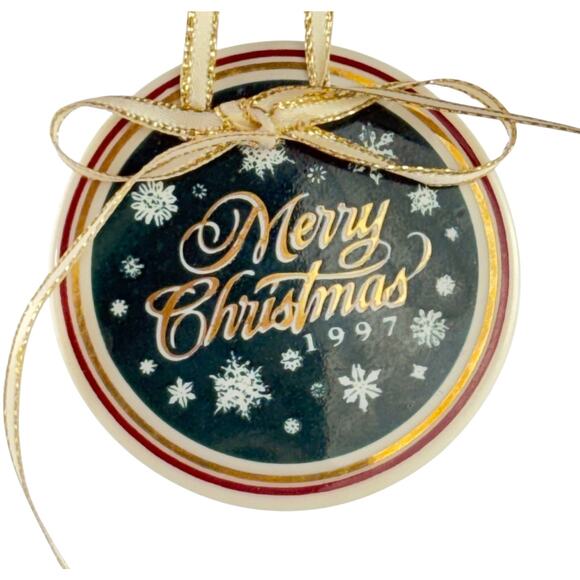 Longaberger Pottery Merry Christmas 1997 Basket Tie On Ornament - Picture 10 of 14